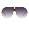 Matthew Williamson Tulip Aviator Sunglasses in Yellow Gold Tone sold by Linda Farrow