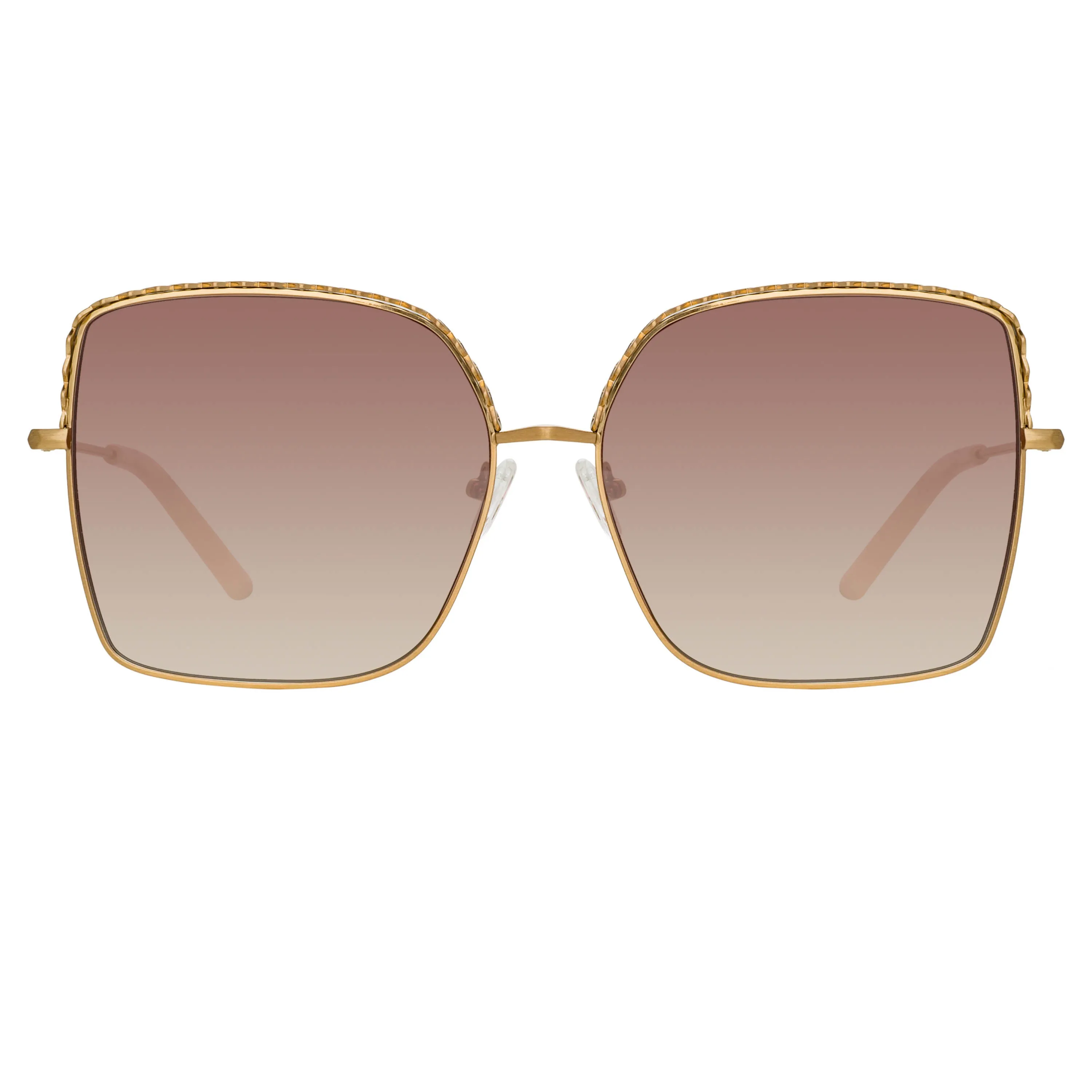 Matthew Williamson Clematis Sunglasses in Light Gold sold by Linda Farrow