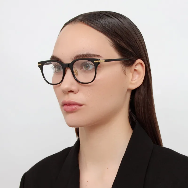 Arch Optical D-Frame in Black (Asian Fit) sold by Linda Farrow