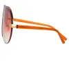 Matthew Williamson Tulip Aviator Sunglasses in Light Gold Tone sold by Linda Farrow