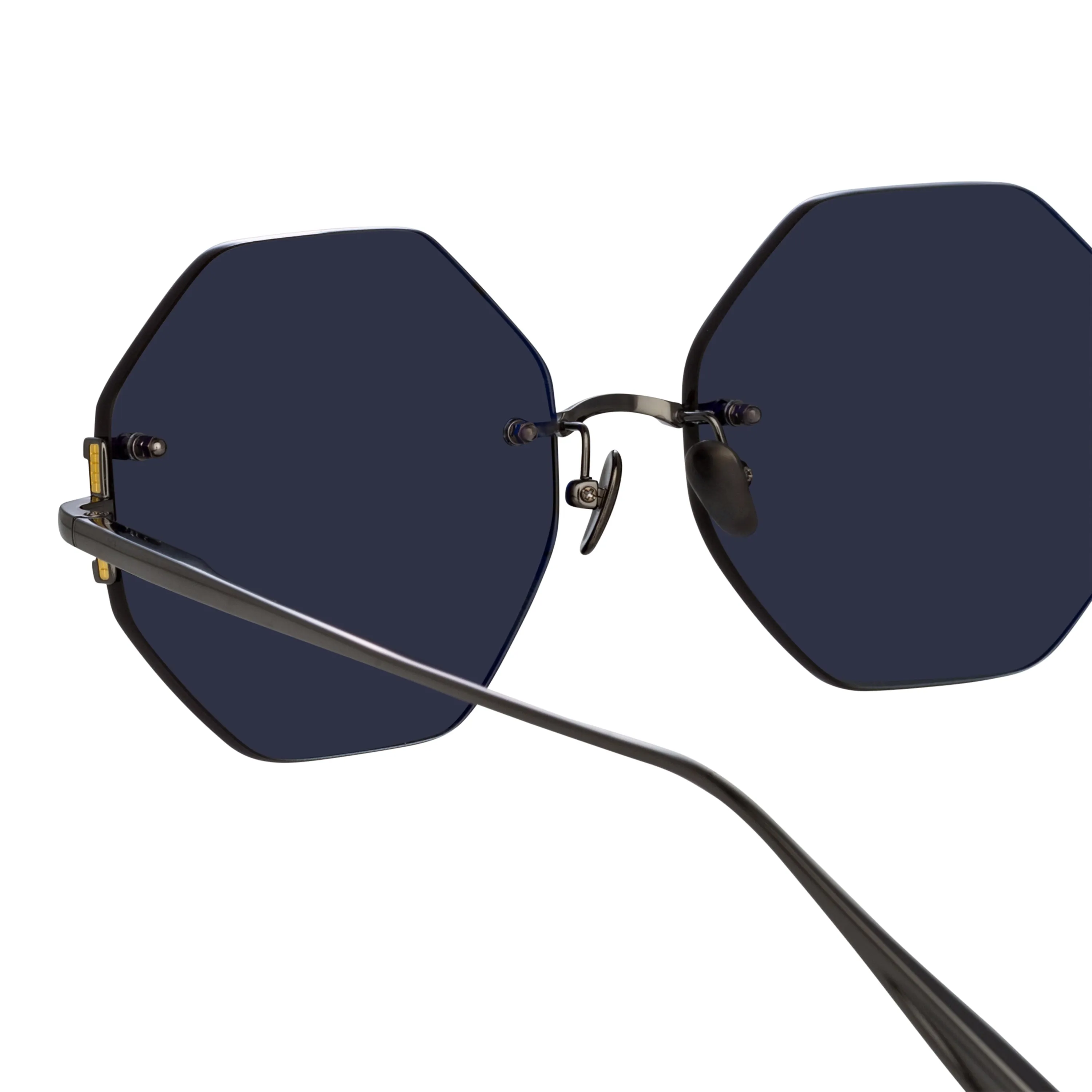 Arua Hexagon Sunglasses in Nickel sold by Linda Farrow product image thumbnail 3