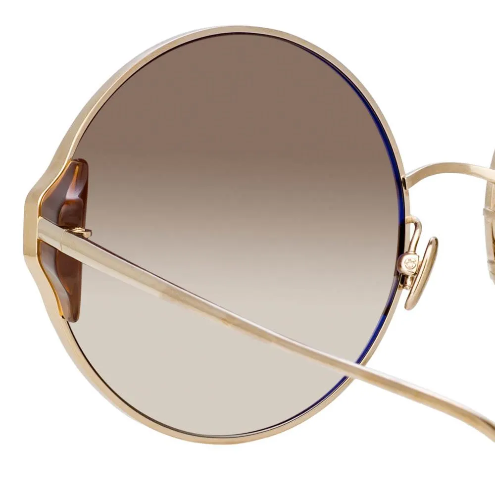 Carousel Round Sunglasses in Light Gold sold by Linda Farrow product image thumbnail 4