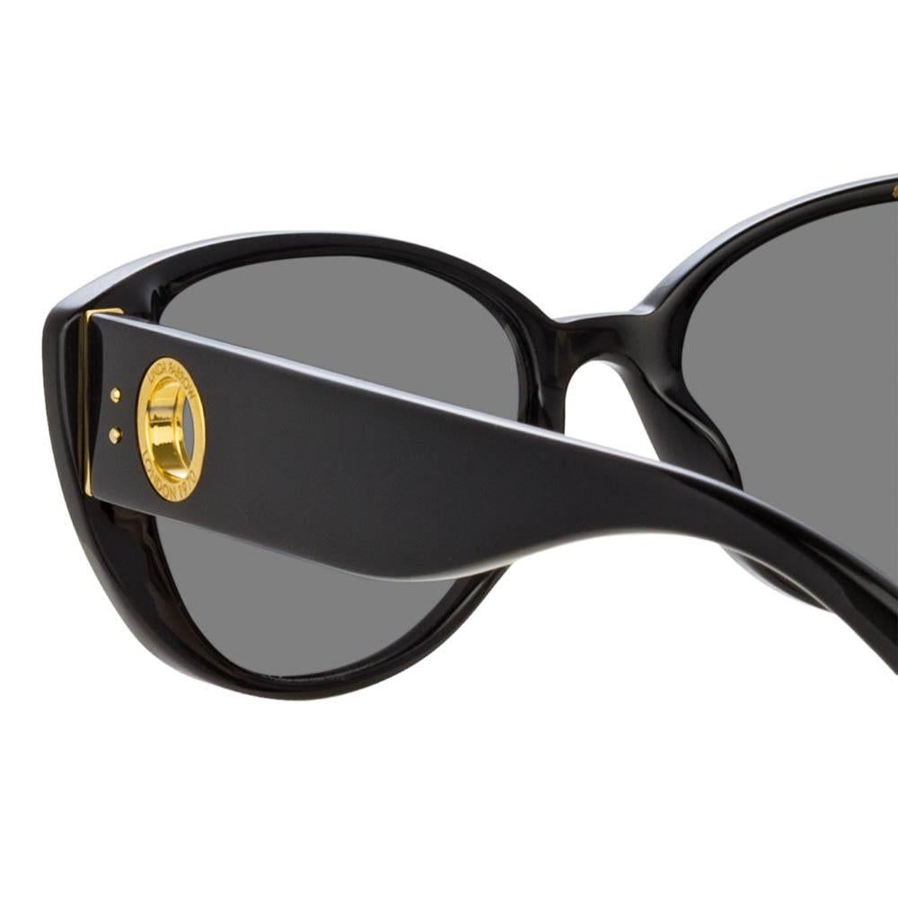 Sarandon Cat Eye Sunglasses in Black sold by Linda Farrow product image thumbnail 4