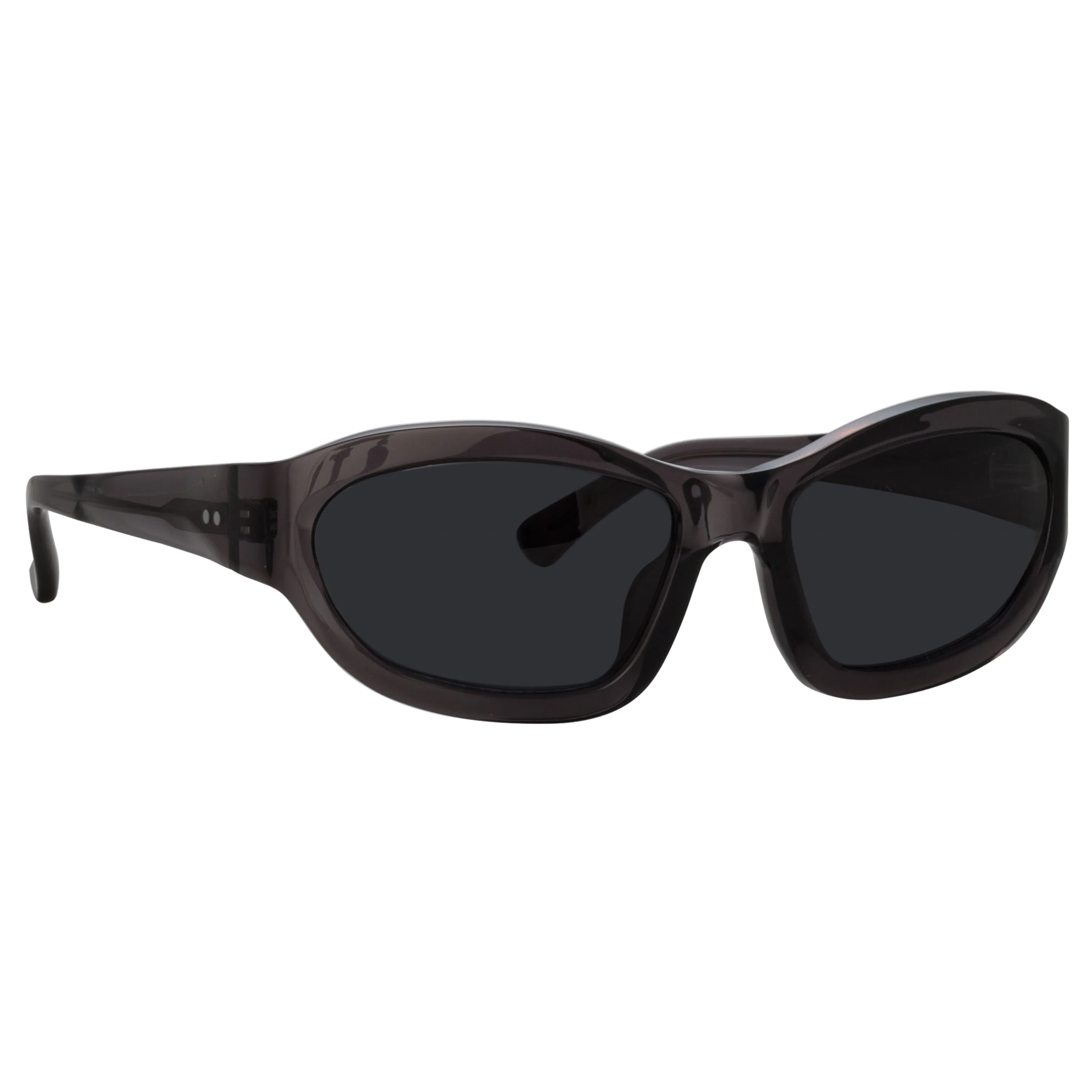 Dries Van Noten Wrap Sunglasses in Dark Brown sold by Linda Farrow