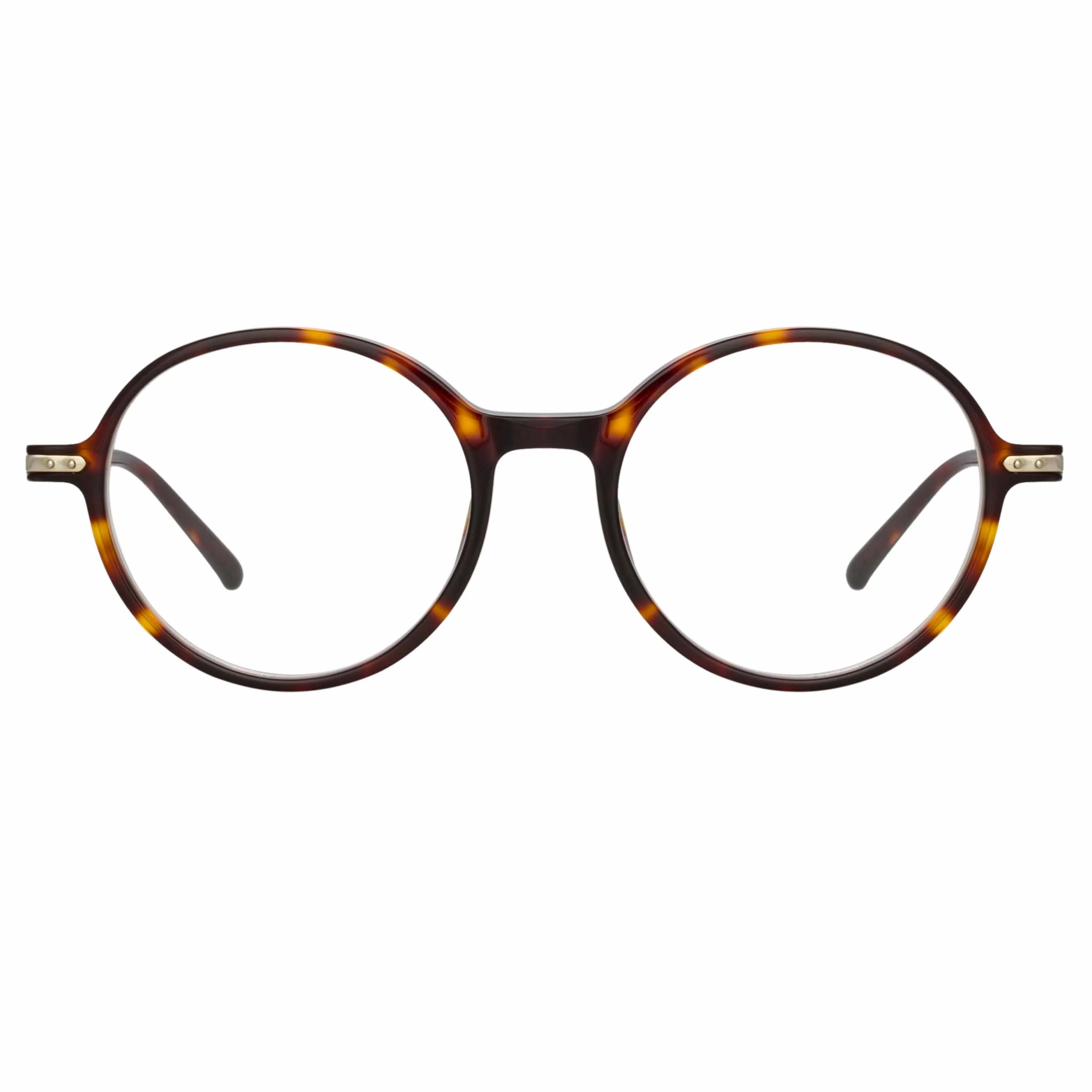 Merrick Oval Optical Frame in Tortoiseshell sold by Linda Farrow