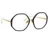 The Alona | Oversized Optical Frame in Black (C10) sold by Linda Farrow