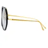 The Alona | Oversized Optical Frame in Black (C10) sold by Linda Farrow
