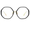 The Alona | Oversized Optical Frame in Black (C10) sold by Linda Farrow