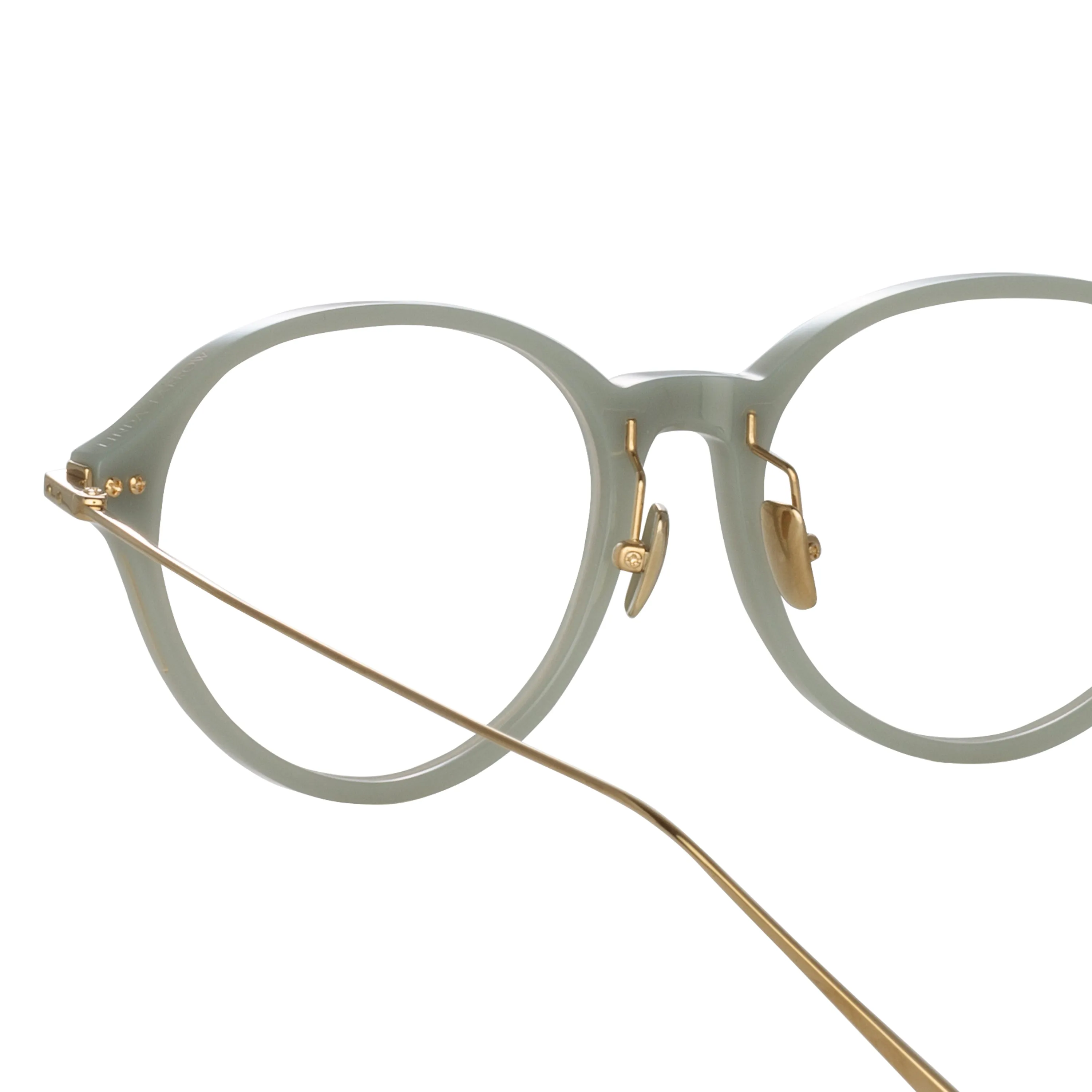 Pearce Oval Optical Frame in Steel (Asian Fit) sold by Linda Farrow product image thumbnail 4