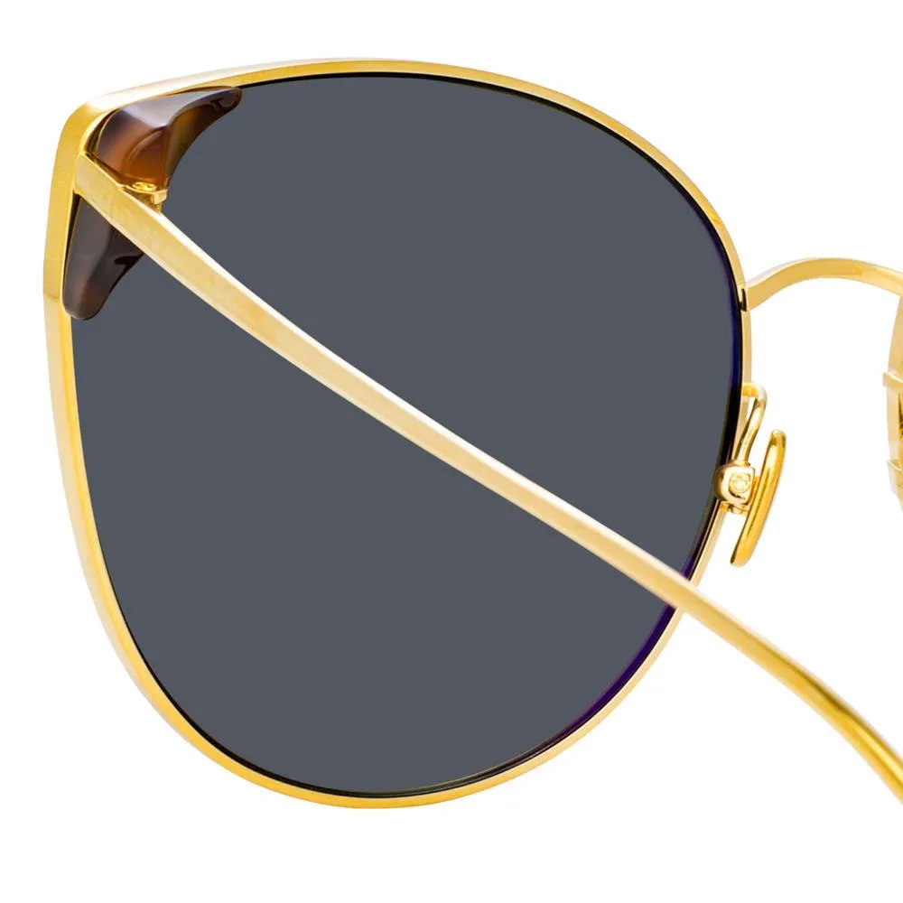 Flyer Cat Eye Sunglasses in Yellow Gold sold by Linda Farrow product image thumbnail 4