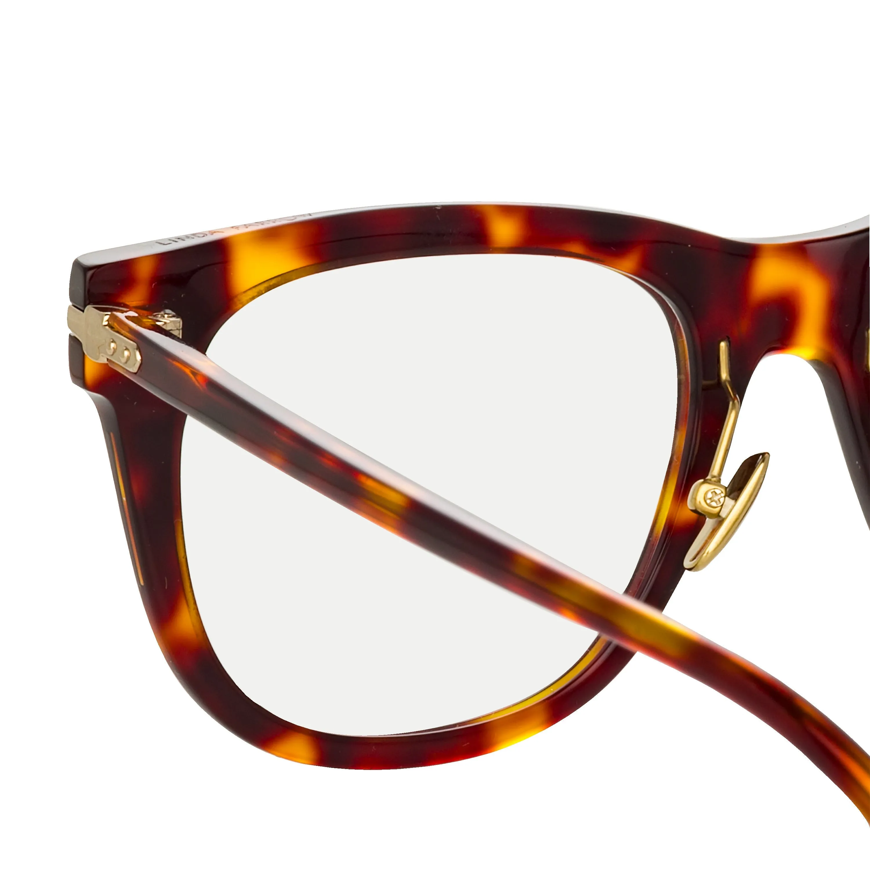 Chrysler Optical D-Frame in Tortoiseshell sold by Linda Farrow product image thumbnail 4