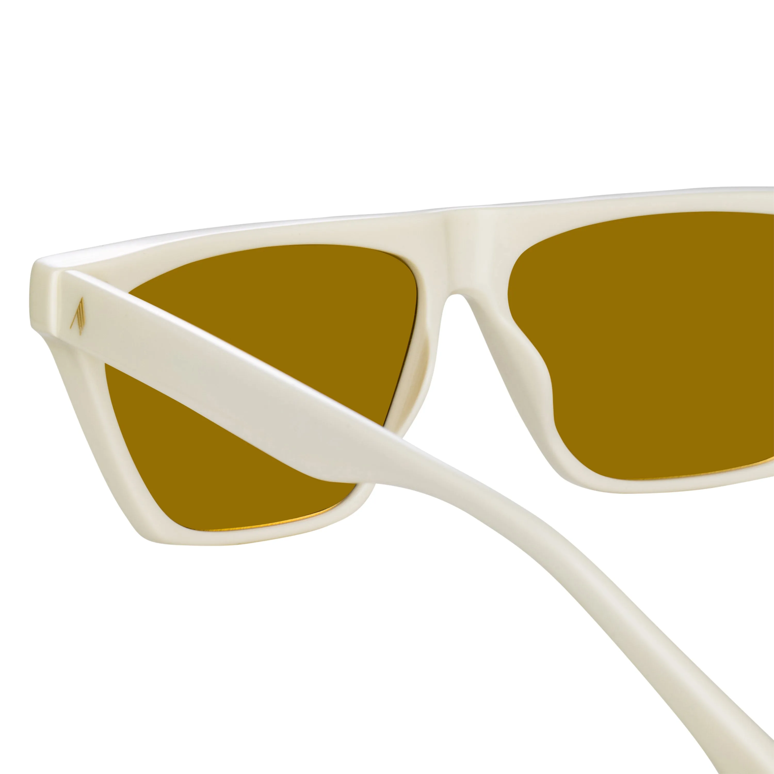 The Attico Erin Flat Top Sunglasses in White sold by Linda Farrow product image thumbnail 3