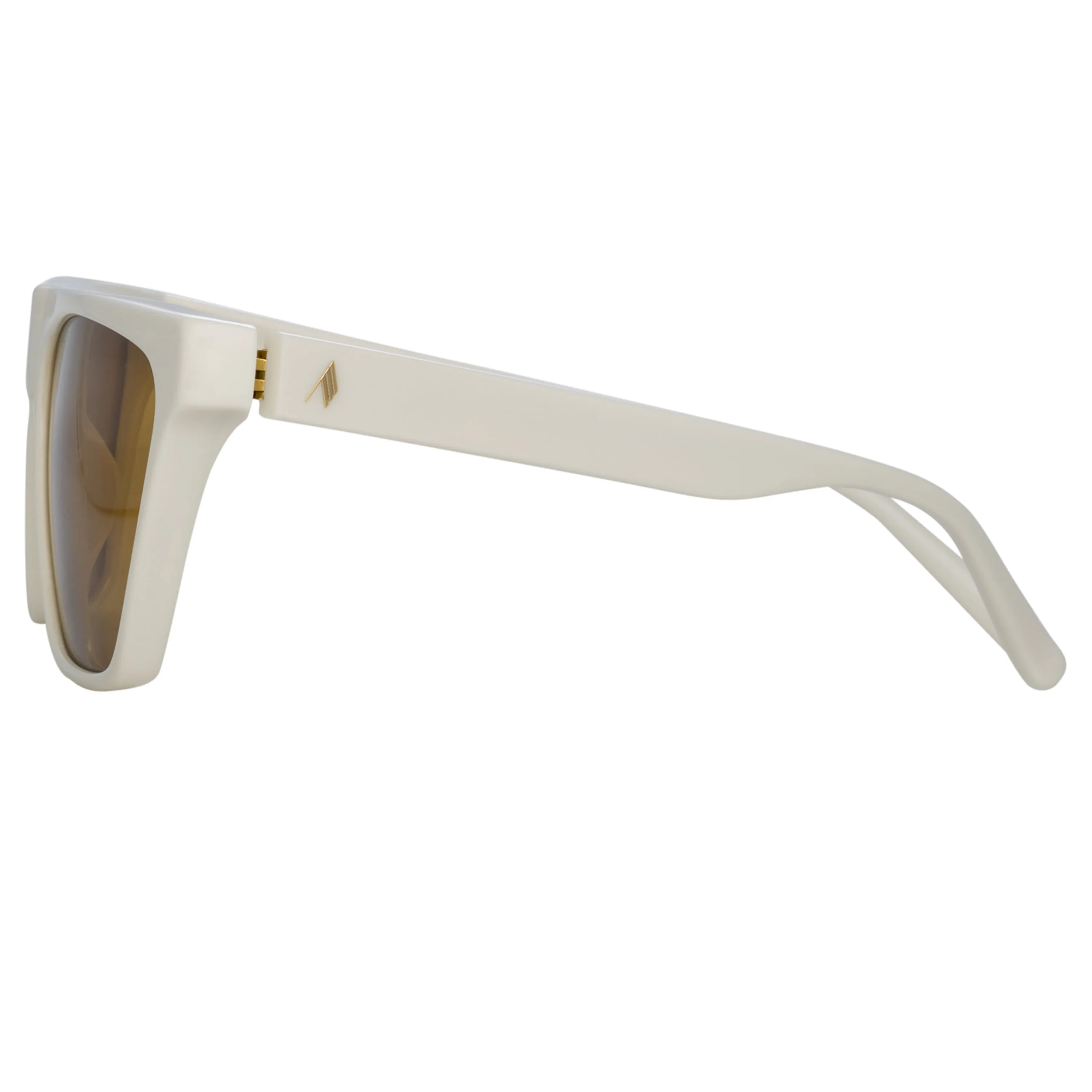 The Attico Erin Flat Top Sunglasses in White sold by Linda Farrow product image thumbnail 4