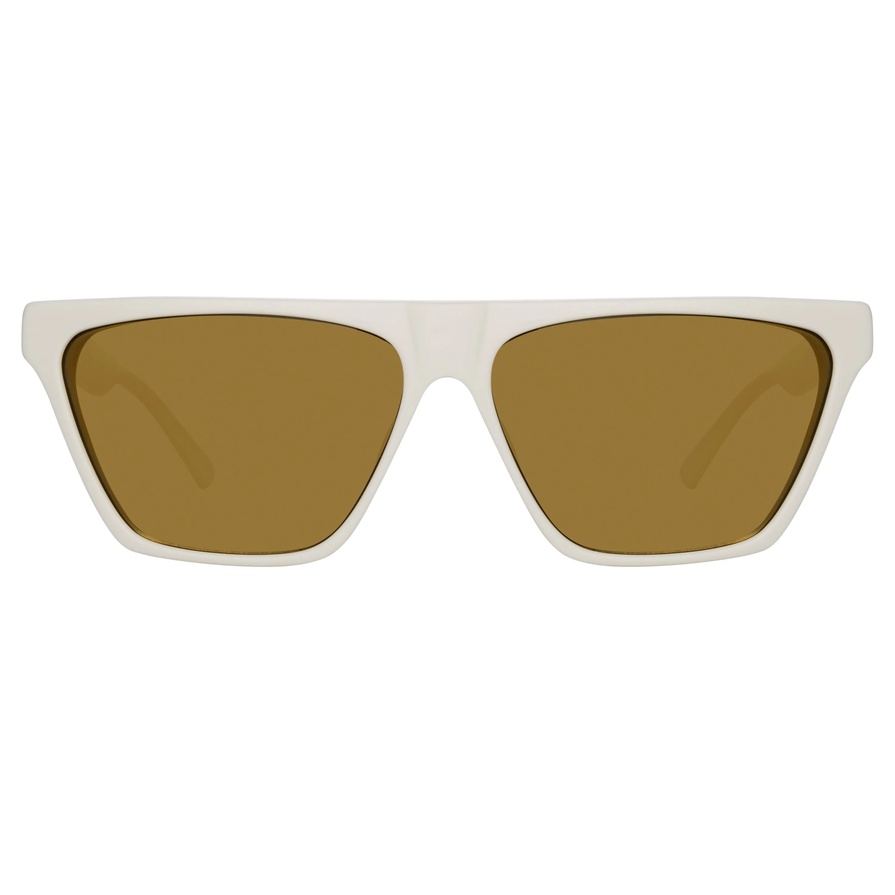 The Attico Erin Flat Top Sunglasses in White sold by Linda Farrow product image thumbnail 2