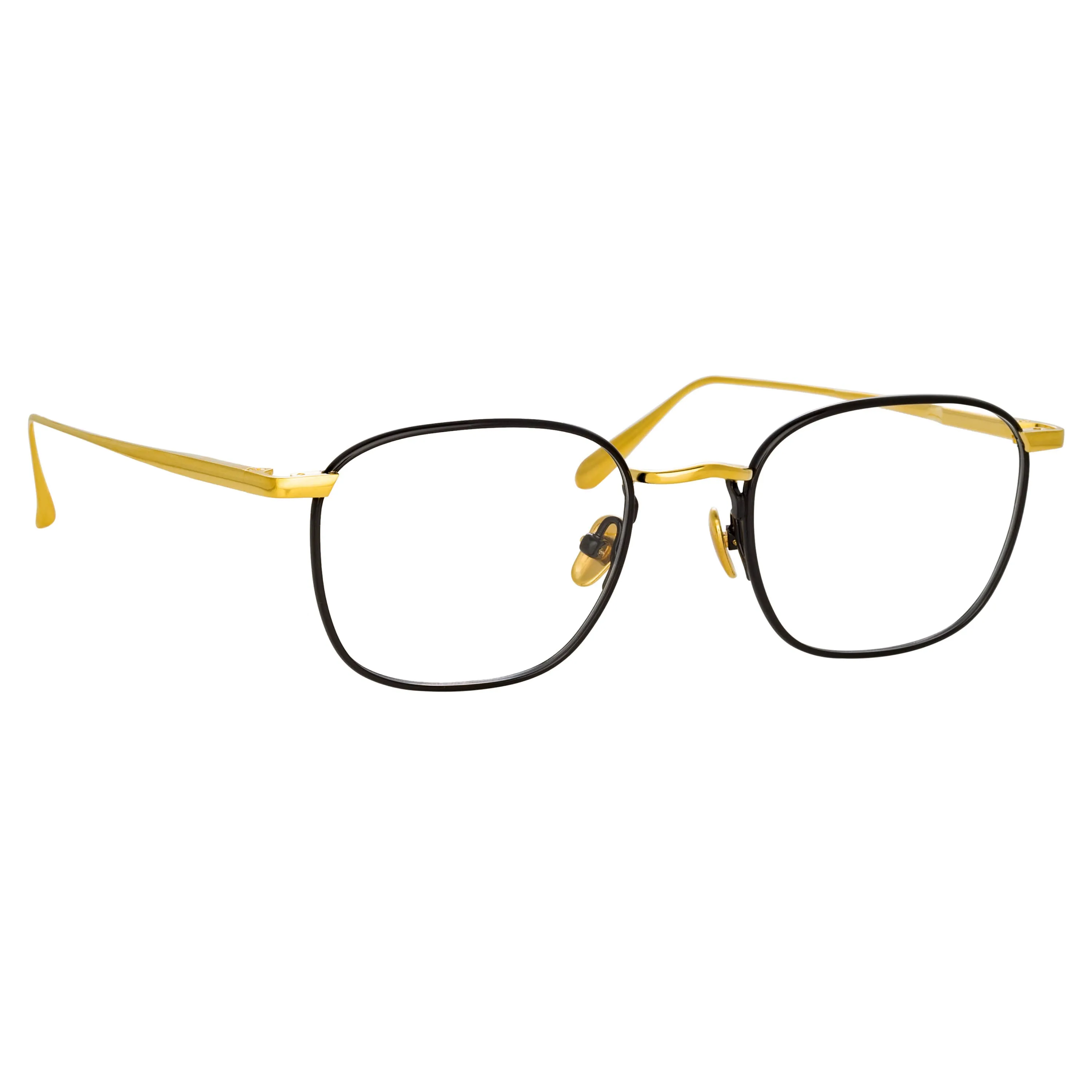 Hendrik Oval Optical Frame in Yellow Gold and Black sold by Linda Farrow product image thumbnail 2