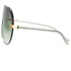 Matthew Williamson Tulip Aviator Sunglasses in Light Gold Tone sold by Linda Farrow