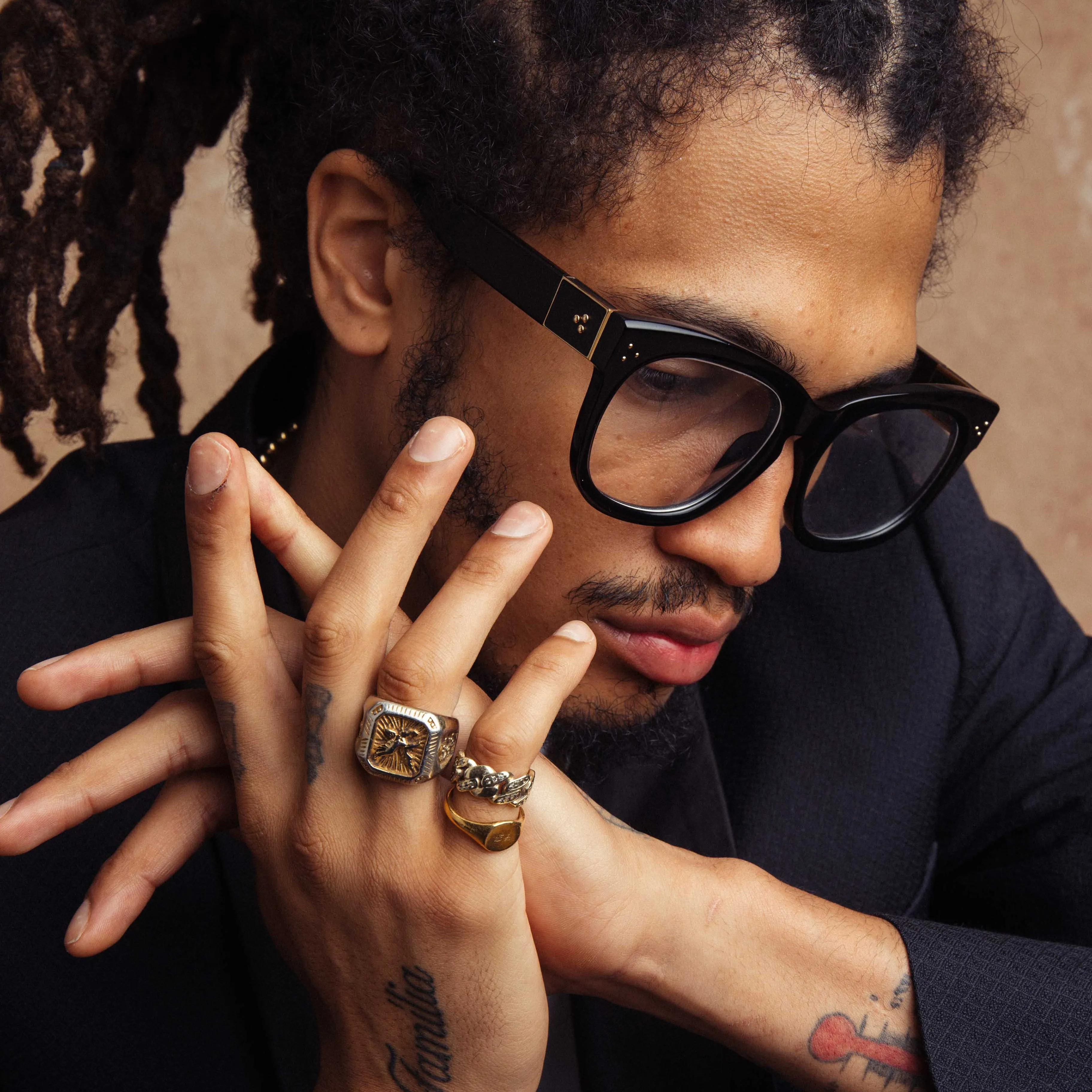 Jenson D-Frame Optical Frame in Black (Men's) sold by Linda Farrow product image thumbnail 2