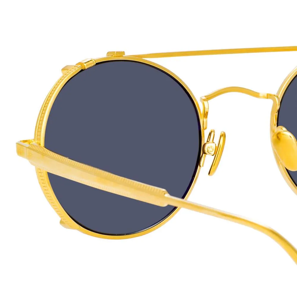 Jimi Oval Sunglasses in Yellow Gold sold by Linda Farrow product image thumbnail 5