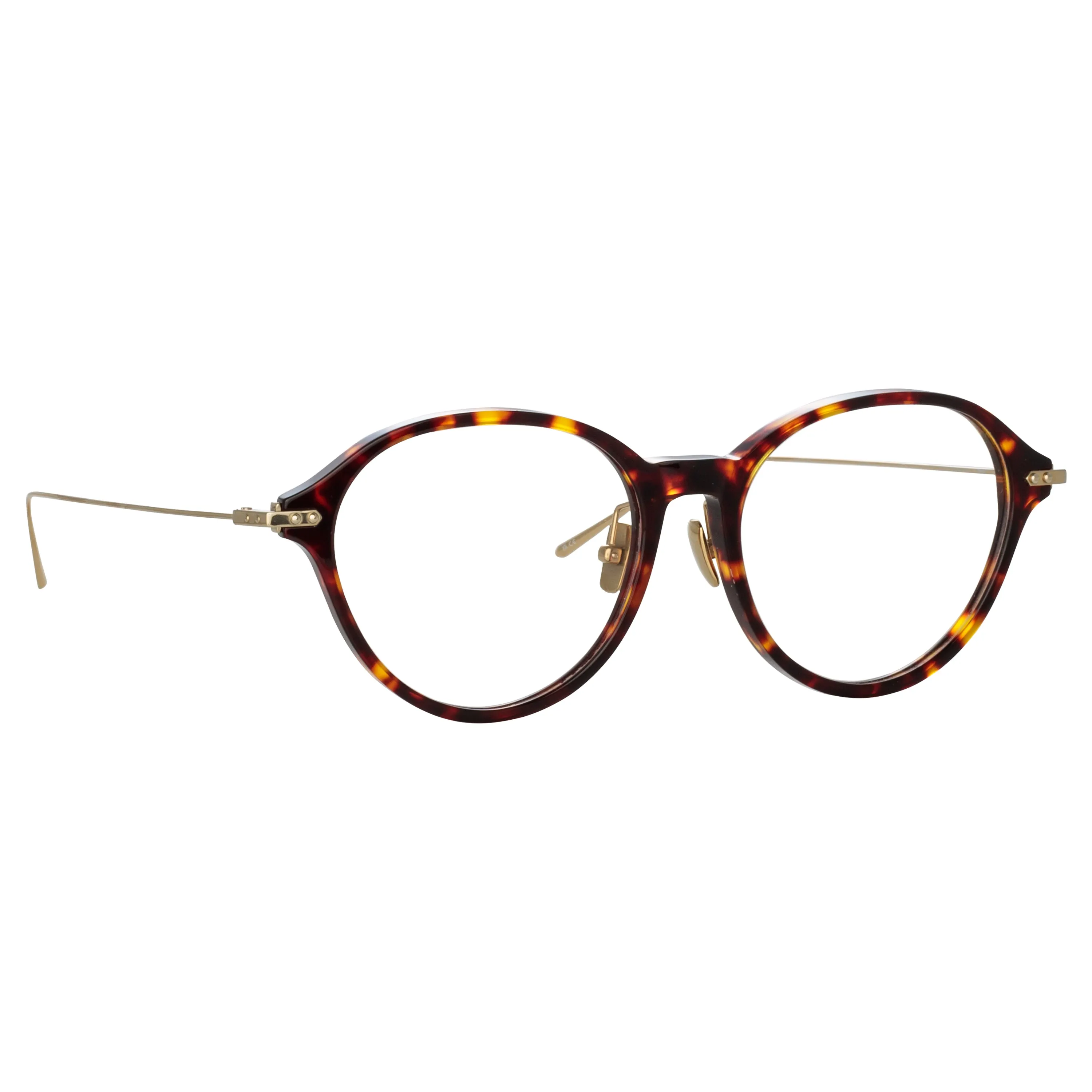 Pearce Oval Optical Frame in Tortoiseshell (Asian Fit) sold by Linda Farrow product image thumbnail 3