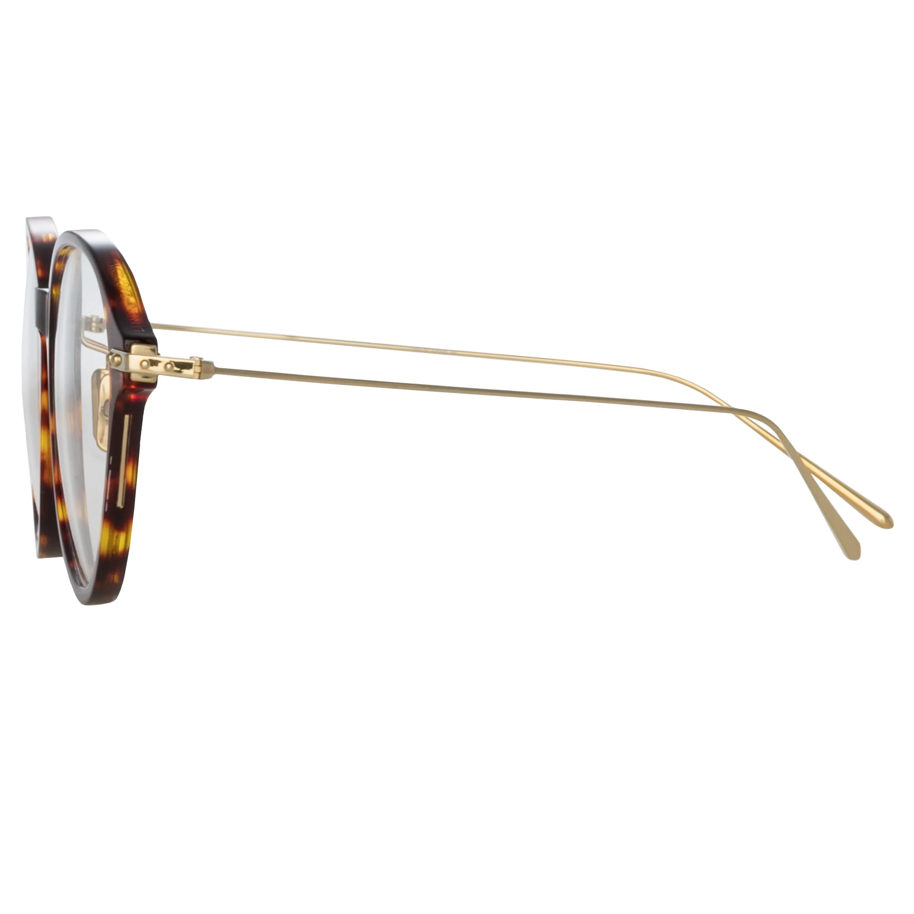 Pearce Oval Optical Frame in Tortoiseshell (Asian Fit) sold by Linda Farrow product image thumbnail 4