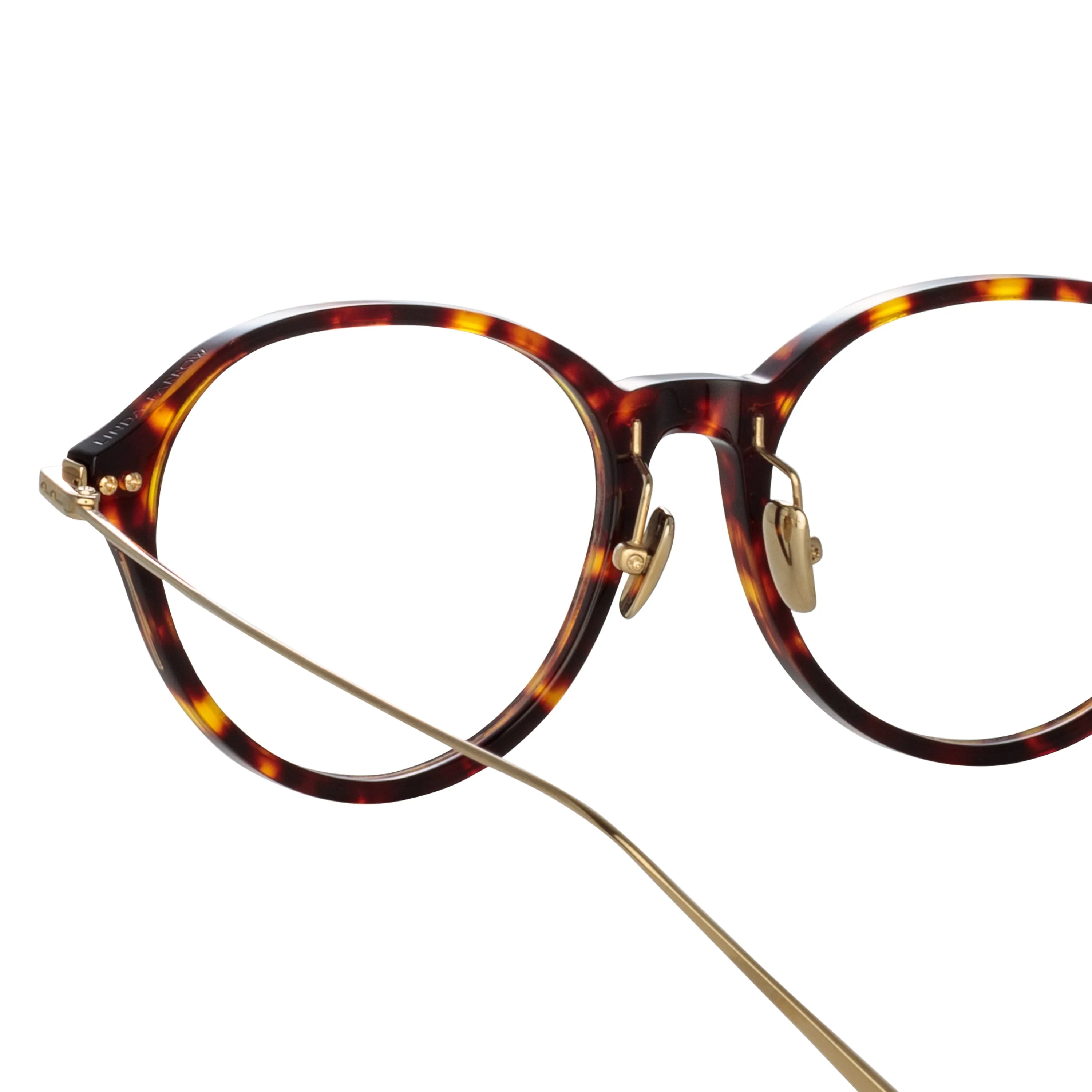 Pearce Oval Optical Frame in Tortoiseshell (Asian Fit) sold by Linda Farrow product image thumbnail 5