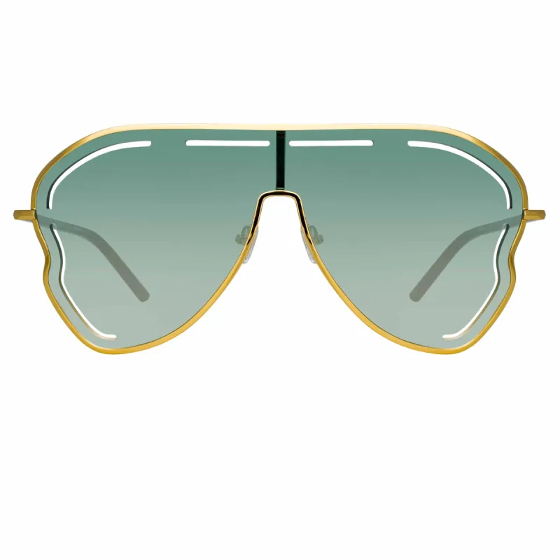 Gardenia Sunglasses in Translucent Green sold by Linda Farrow