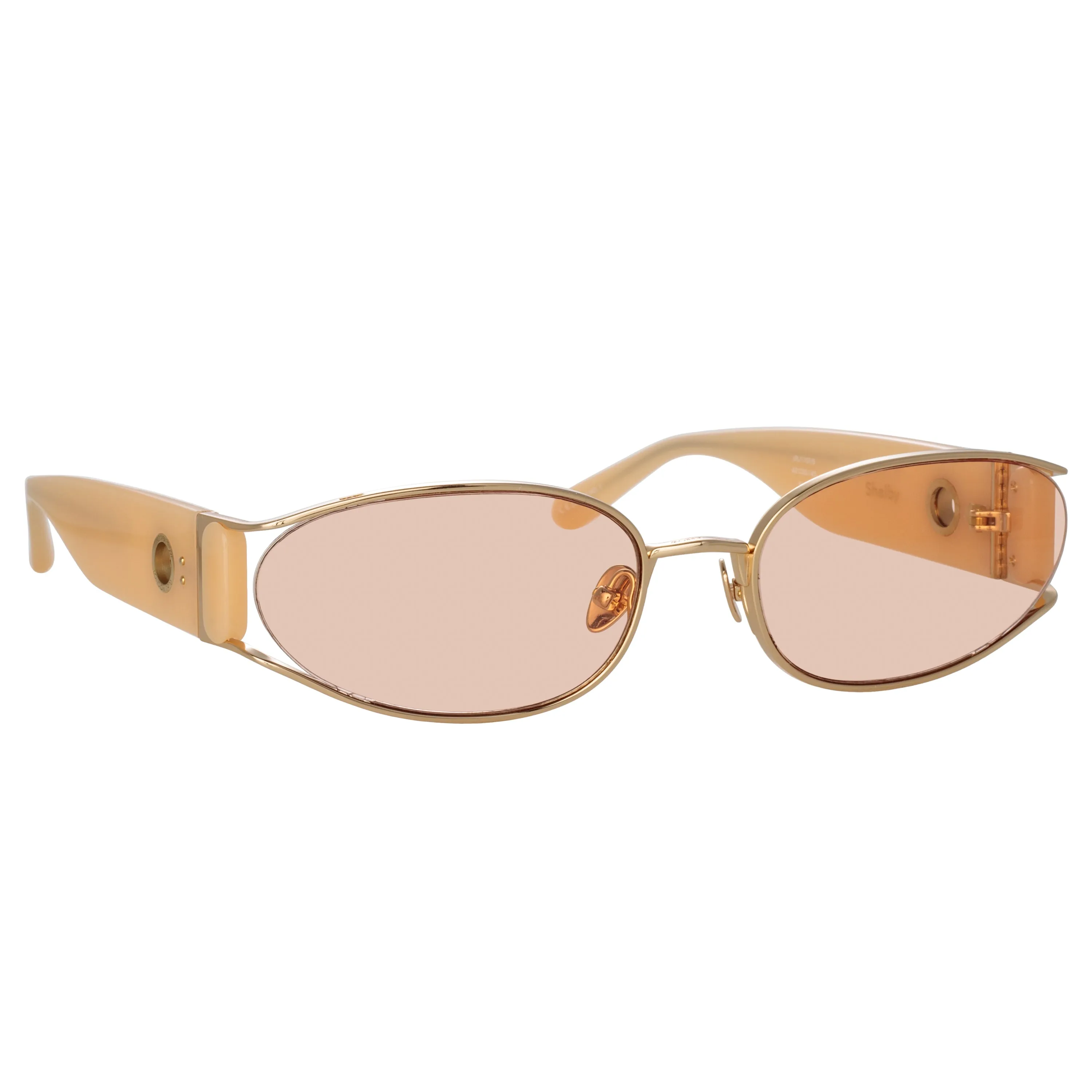 Shelby Cat Eye Sunglasses in Peach sold by Linda Farrow product image thumbnail 3