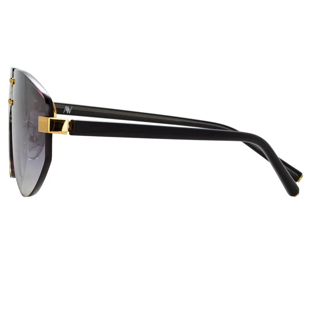 Matthew Williamson Hyacinth Aviator Sunglasses in Yellow gold Tone sold by Linda Farrow product image thumbnail 4