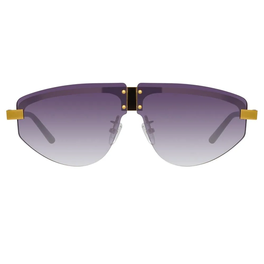 Matthew Williamson Hyacinth Aviator Sunglasses in Yellow gold Tone sold by Linda Farrow product image thumbnail 2