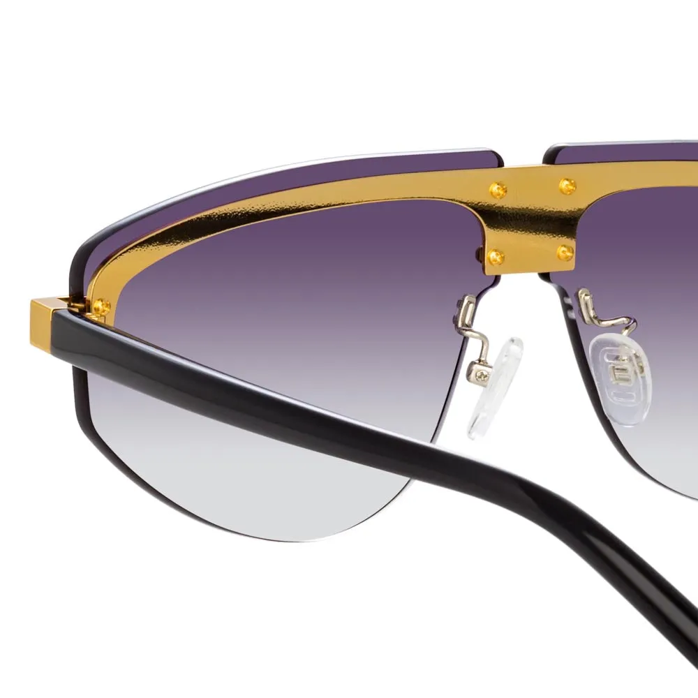 Matthew Williamson Hyacinth Aviator Sunglasses in Yellow gold Tone sold by Linda Farrow product image thumbnail 5