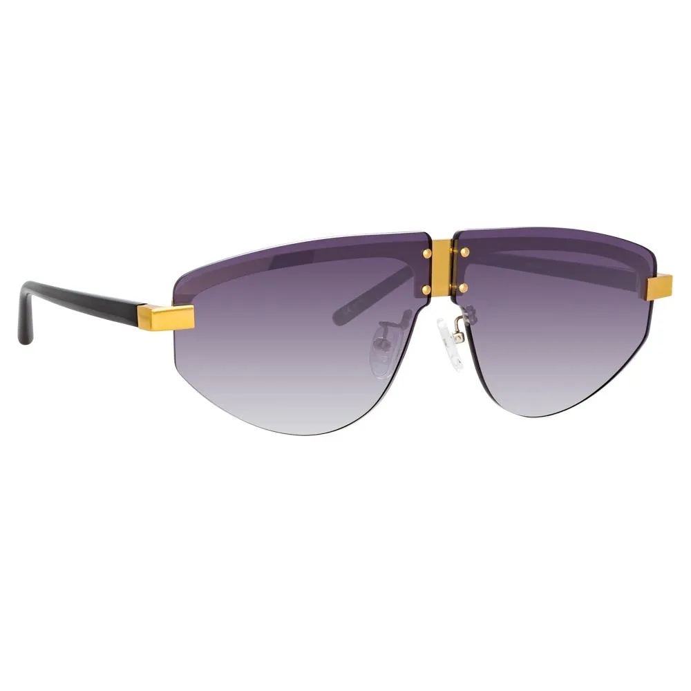 Matthew Williamson Hyacinth Aviator Sunglasses in Yellow gold Tone sold by Linda Farrow
