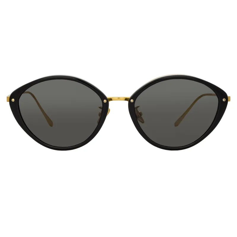 Lucy Cat Eye Sunglasses in Black sold by Linda Farrow