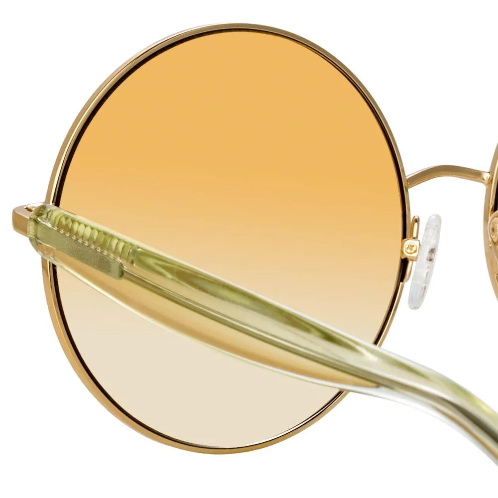 Matthew Williamson Posy Round Sunglasses in Yellow Gold sold by Linda Farrow product image thumbnail 4