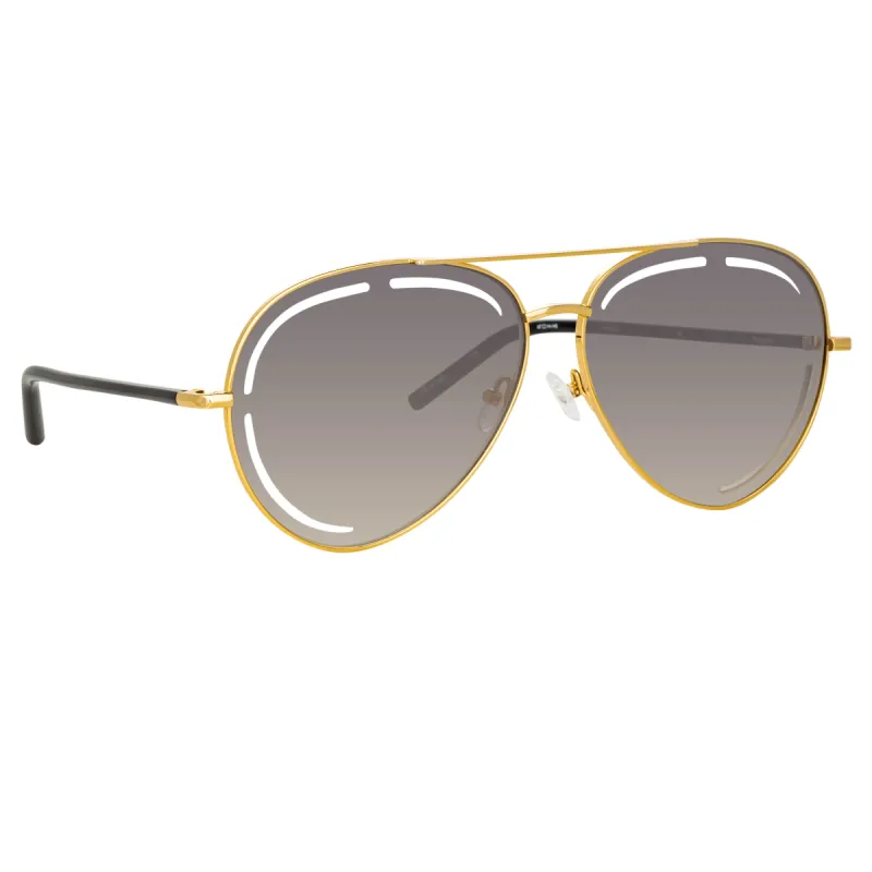 Matthew Williamson Foxglove Sunglasses in Yellow Gold sold by Linda Farrow