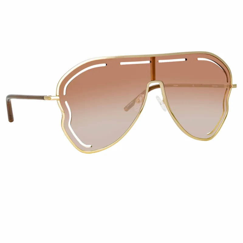 Gardenia Sunglasses in Taupe sold by Linda Farrow