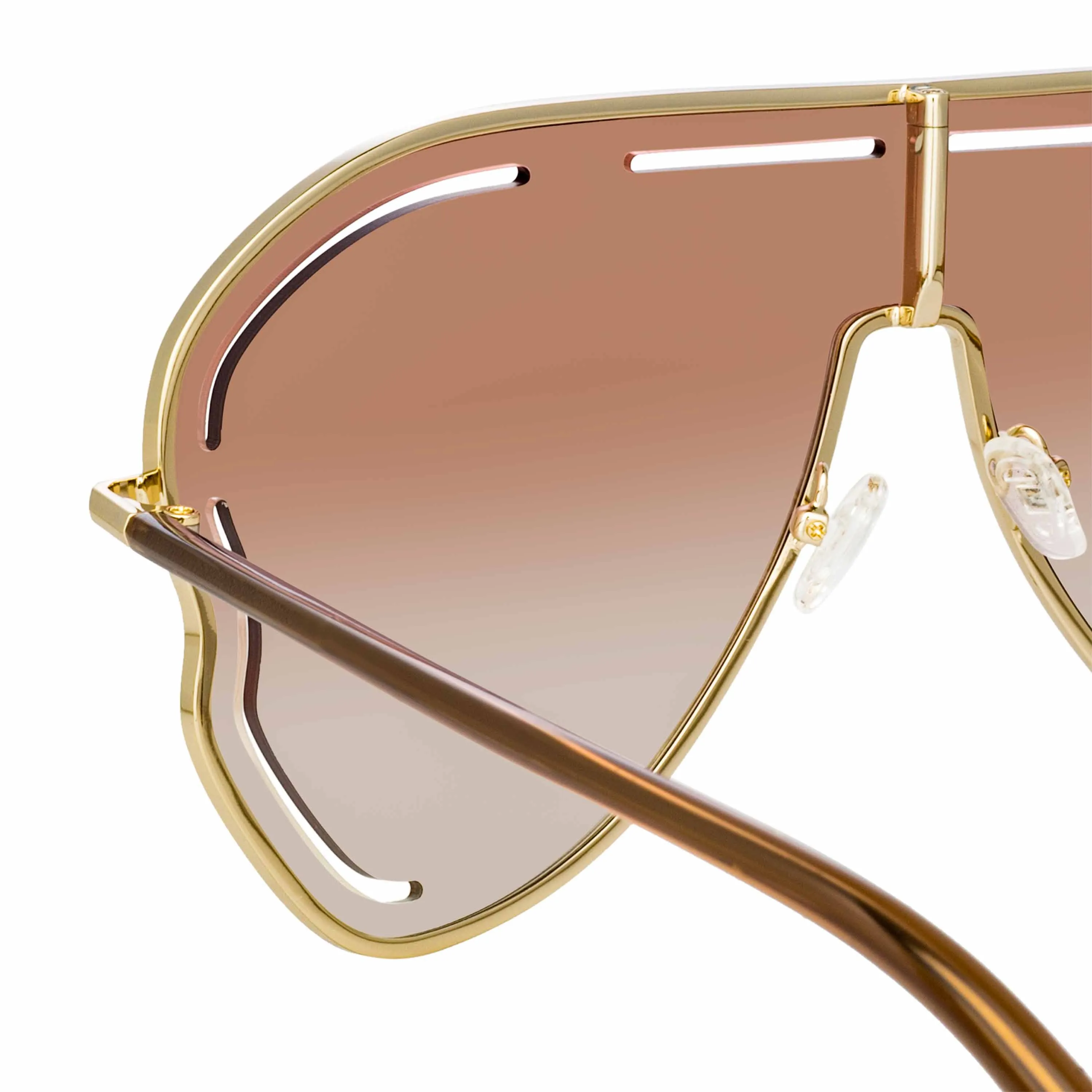 Gardenia Sunglasses in Taupe sold by Linda Farrow product image thumbnail 3