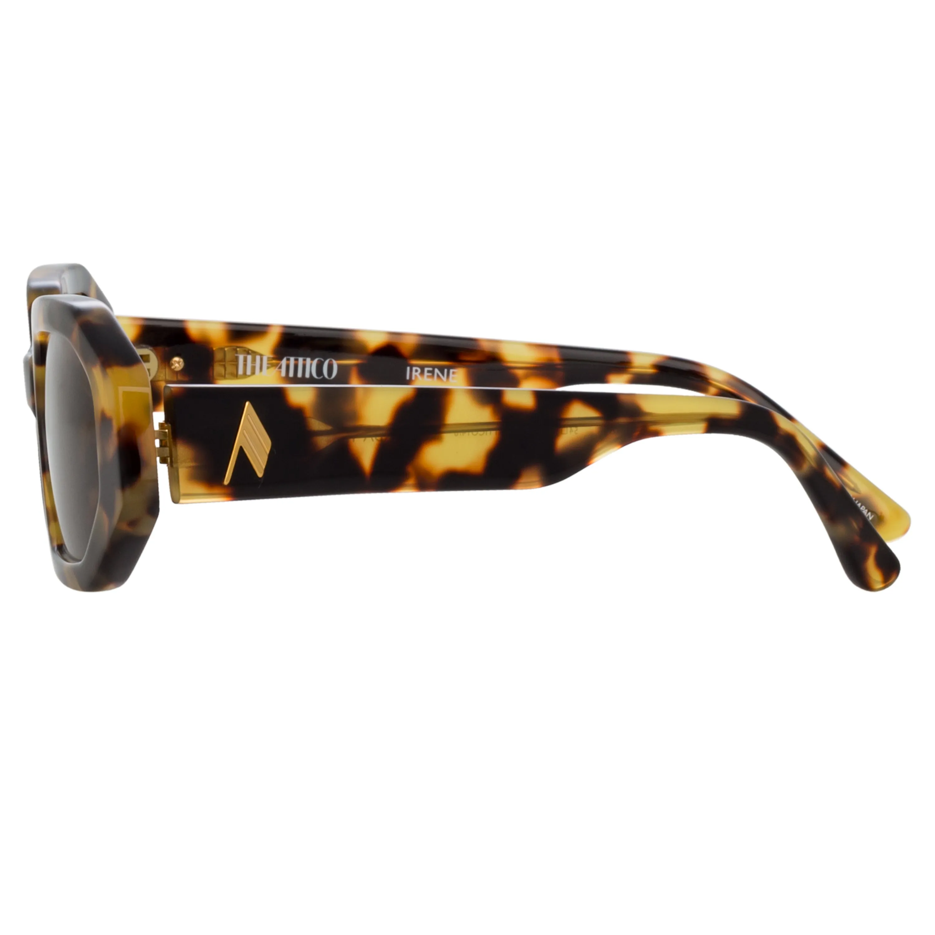 The Attico Irene Angular Sunglasses in Tortoiseshell and Brown sold by Linda Farrow product image thumbnail 4