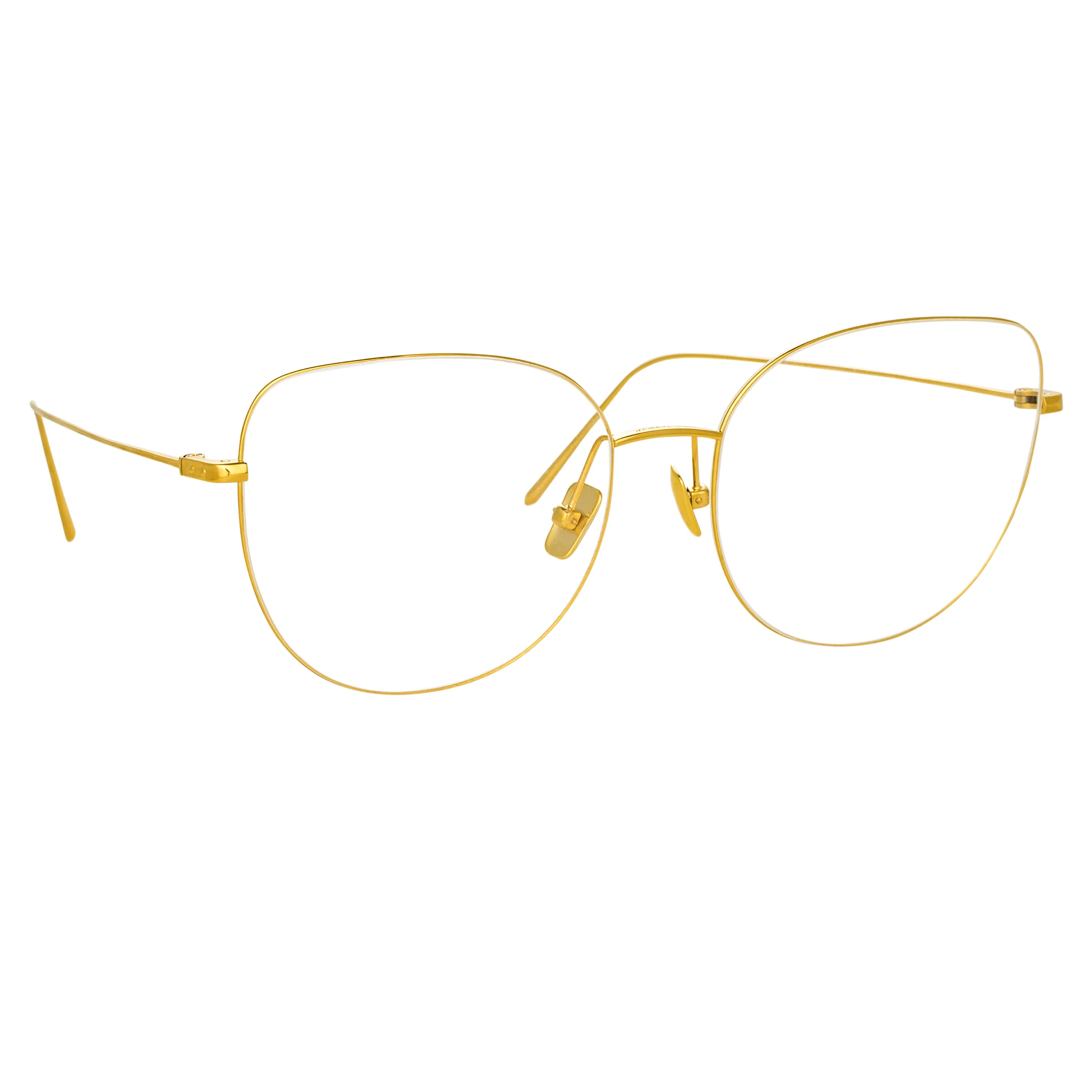 Maya Cat Eye Optical Frame in Yellow Gold sold by Linda Farrow product image thumbnail 3