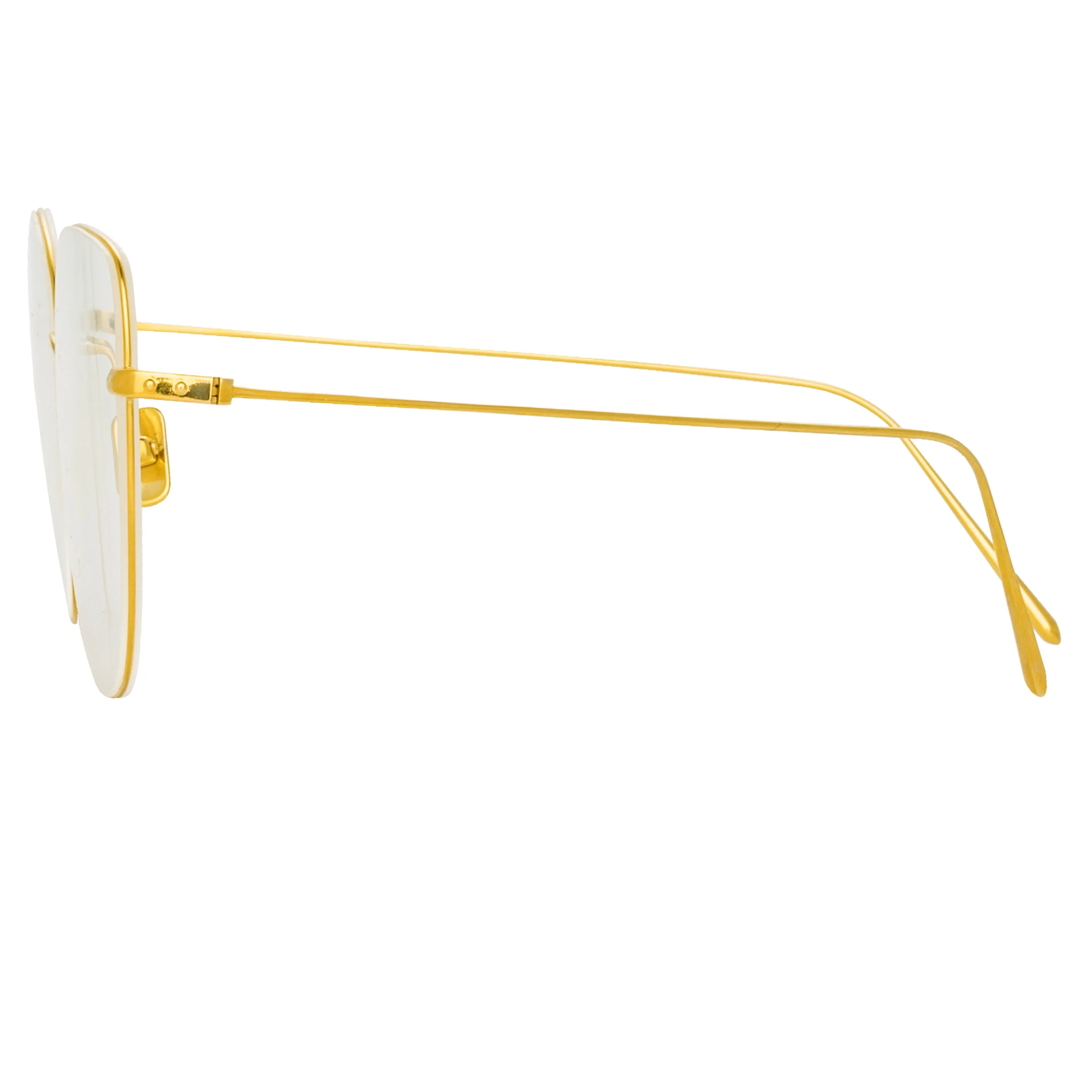 Maya Cat Eye Optical Frame in Yellow Gold sold by Linda Farrow product image thumbnail 4