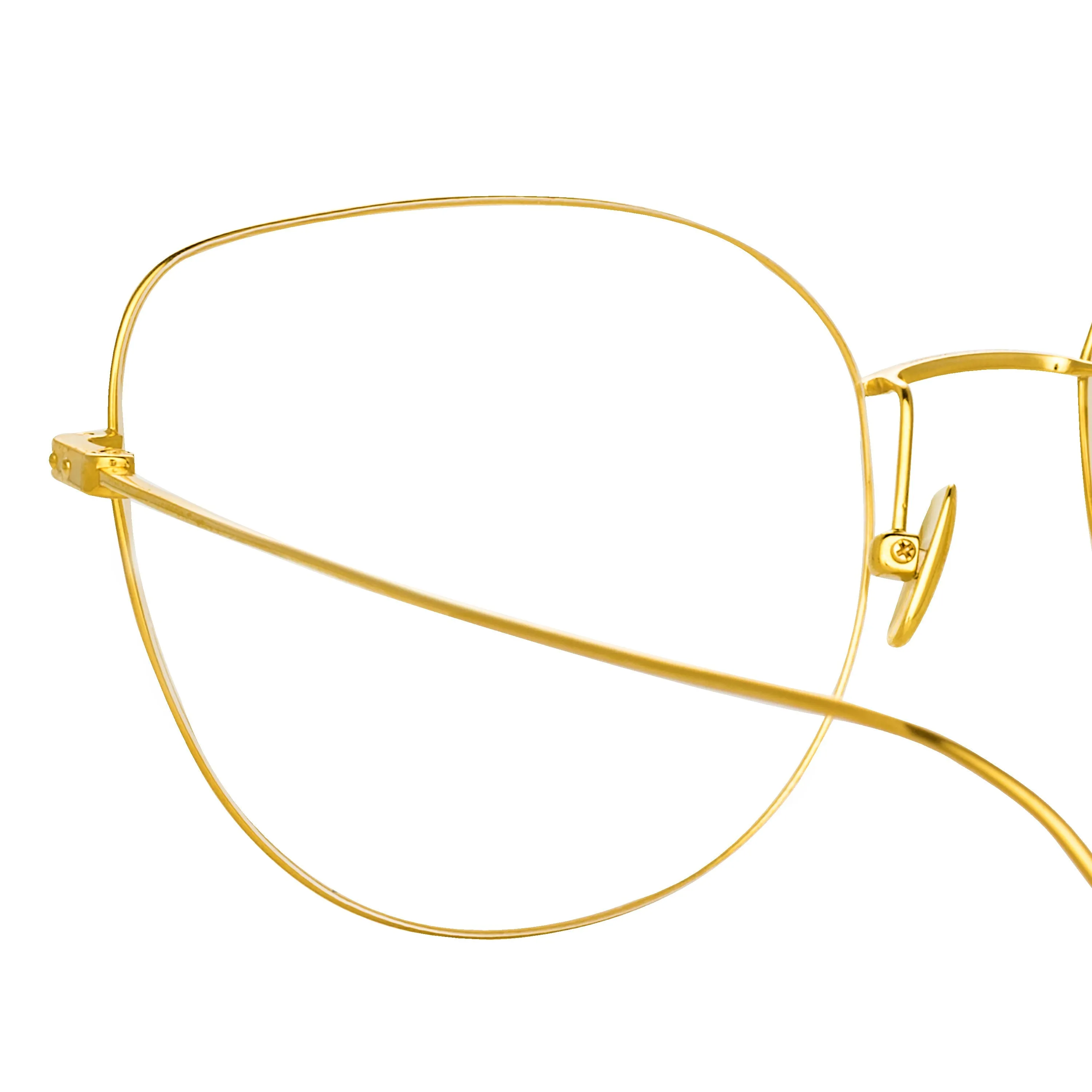 Maya Cat Eye Optical Frame in Yellow Gold sold by Linda Farrow product image thumbnail 5