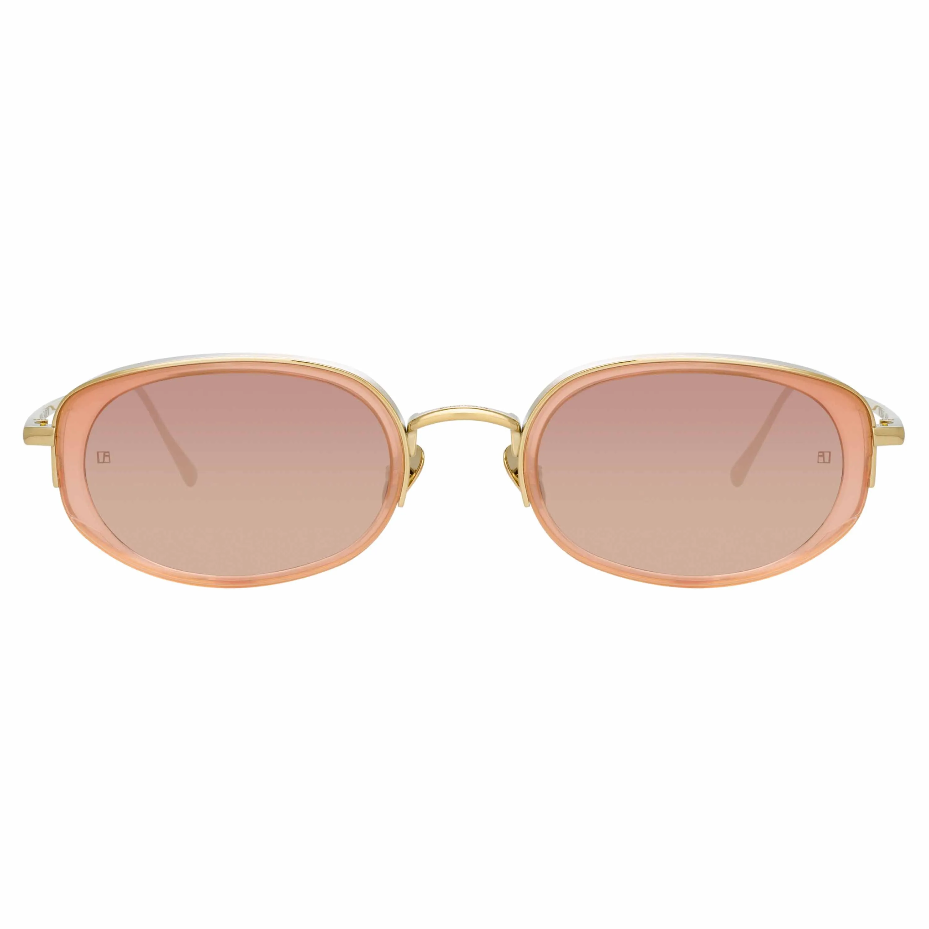 Rosie Oval Sunglasses in Nectarine sold by Linda Farrow product image thumbnail 2
