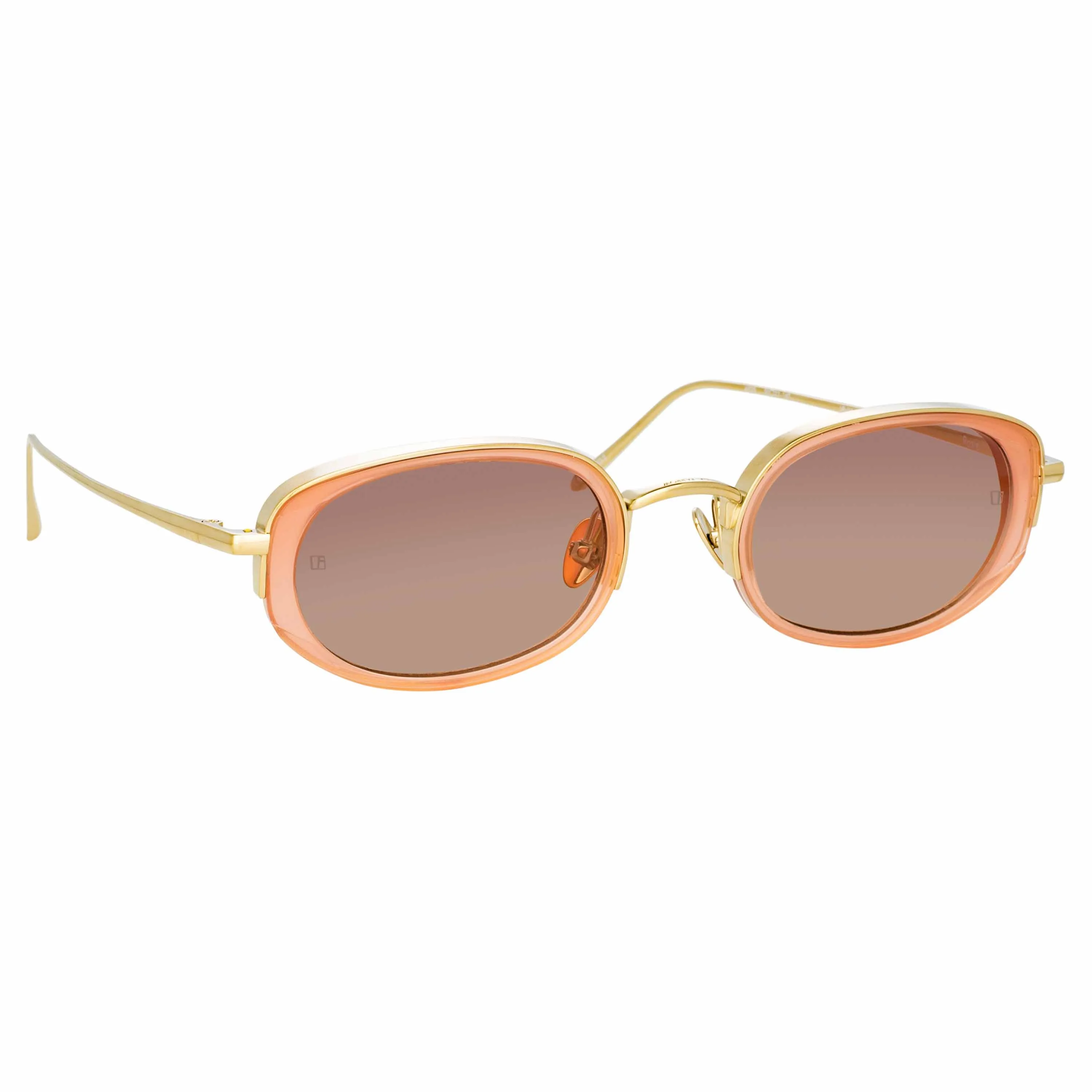 Rosie Oval Sunglasses in Nectarine sold by Linda Farrow product image thumbnail 3