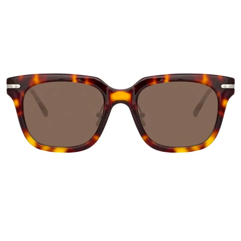 Empire D-Frame Sunglasses in Tortoiseshell sold by Linda Farrow