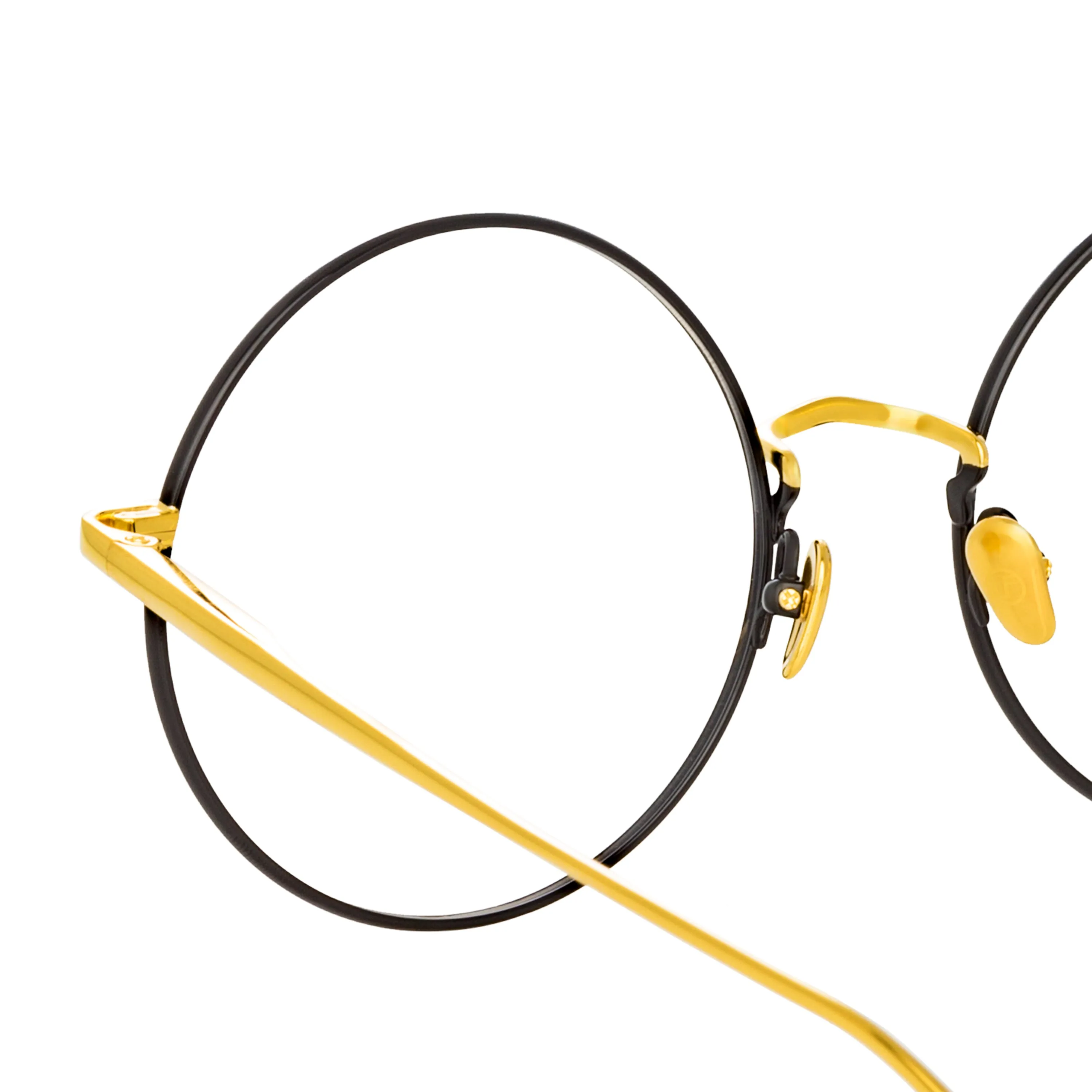 Bea Round Optical Frame in Yellow Gold sold by Linda Farrow product image thumbnail 4