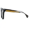 Men's Evans Optical D-Frame in Black and Yellow Gold sold by Linda Farrow