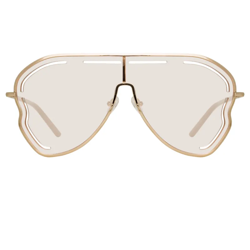 Matthew Williamson Gardenia Sunglasses in Light Gold and Pink sold by Linda Farrow