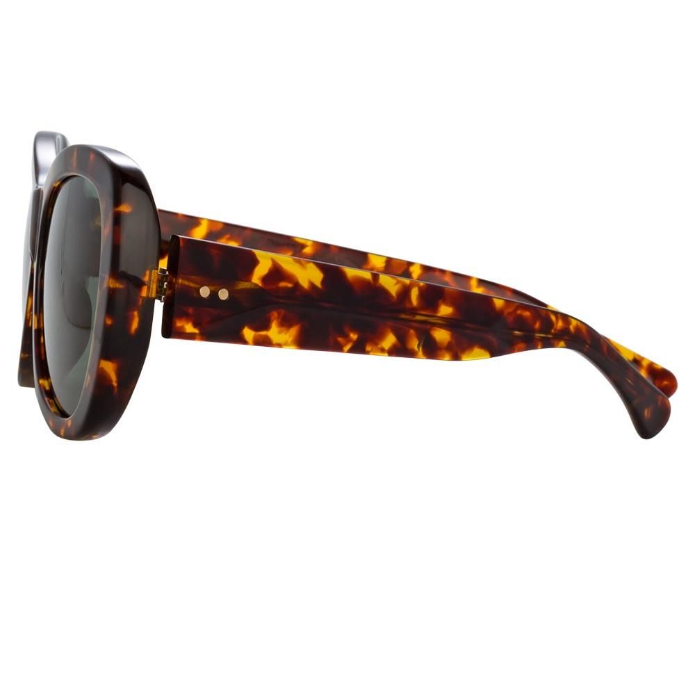 Dries Van Noten 195 Round Sunglasses in Tortoiseshell sold by Linda Farrow product image thumbnail 3