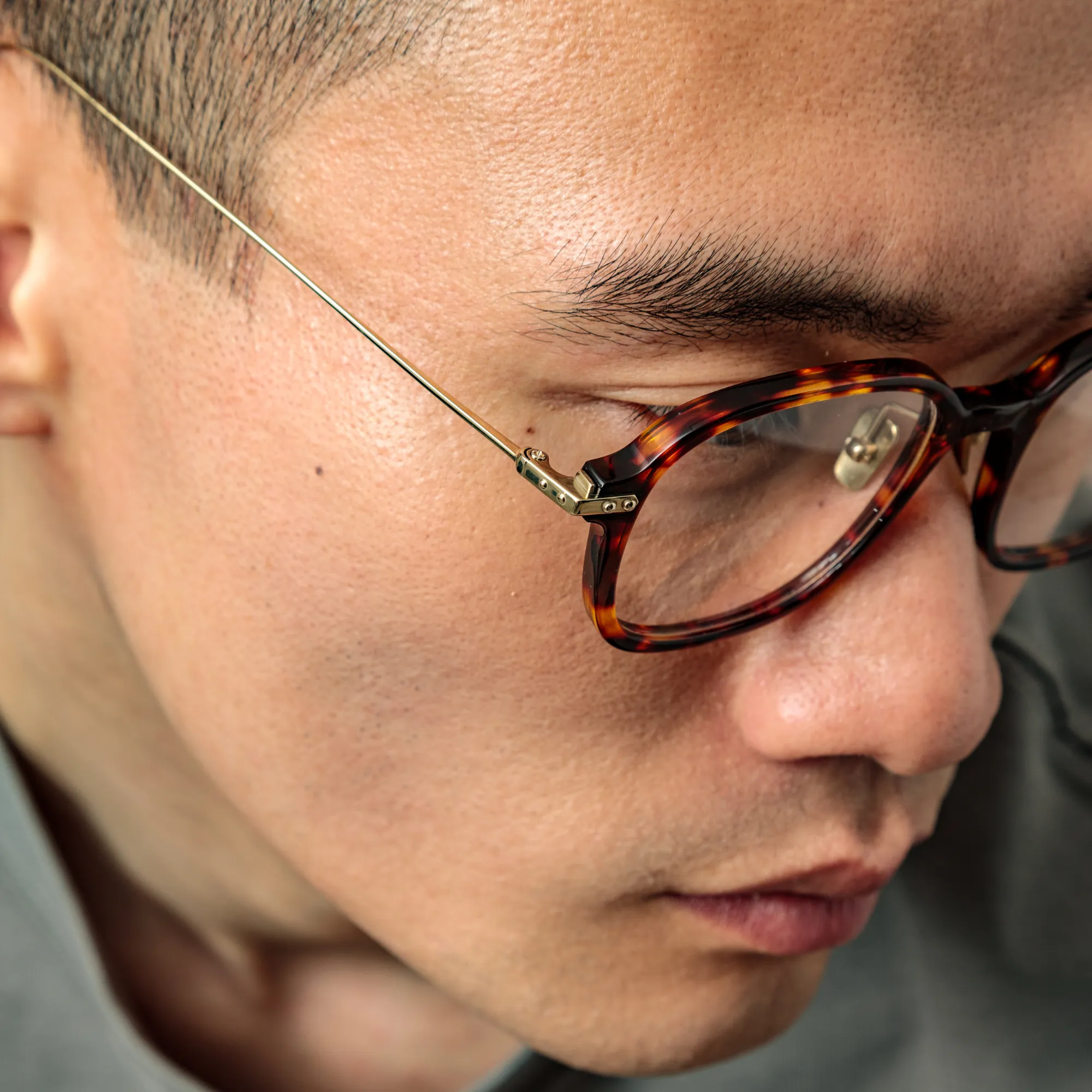 Lane Square Optical Frame in Tortoiseshell (Asian Fit) sold by Linda Farrow product image thumbnail 2