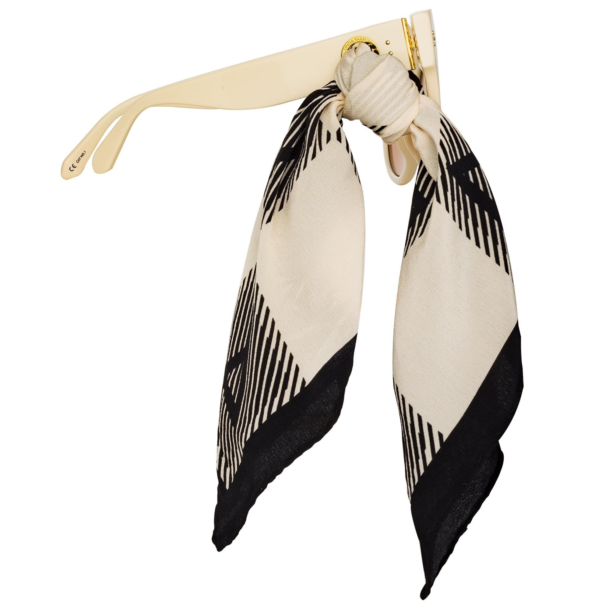 Dunaway Oversized Sunglasses in Cream sold by Linda Farrow product image thumbnail 4