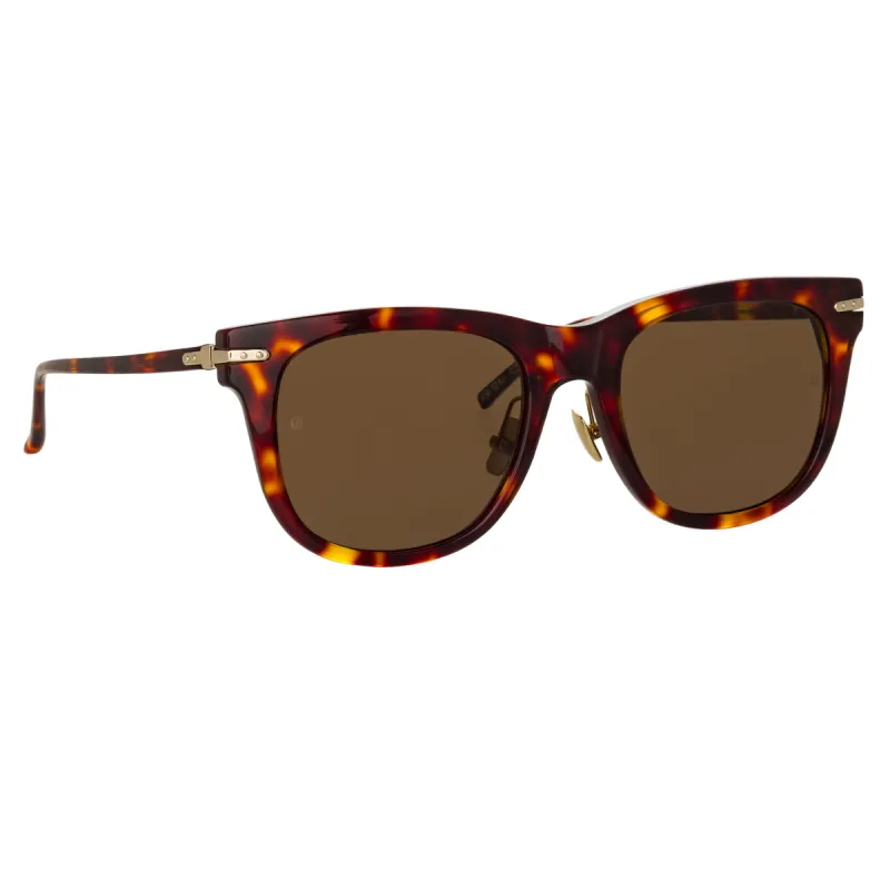 Chrysler A D-Frame Sunglasses in Tortoiseshell sold by Linda Farrow